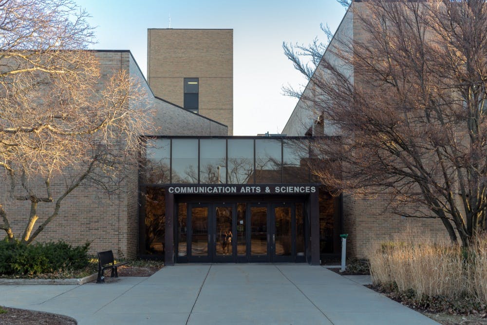 <p>The Communication Arts and Sciences Building on March 25, 2019.</p>